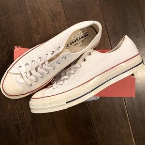 Converse Chuck 70 Ox In White/Garnet/Egret M’s Size 9.5, Women’s size 11.5